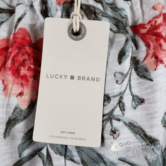 LUCKY BRAND Women's Printed Tie Front Blouse NWT - Picture 7 of 9